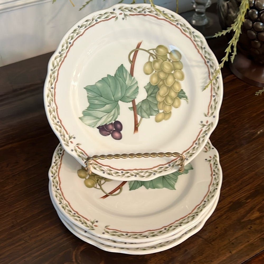4 - NORITAKE Primachina “Royal Orchard” Pattern Bread & Butter Plates